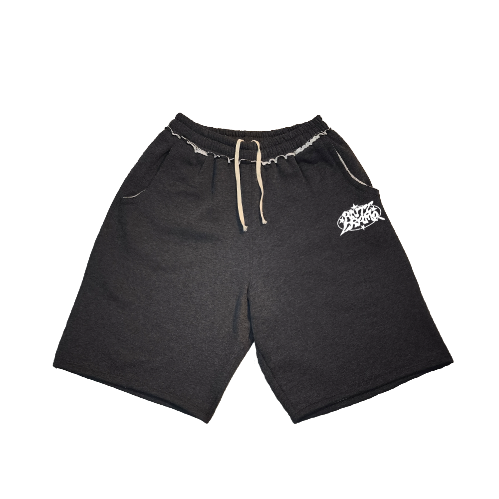 CYPHER BAGGY SWEAT SHORTS (ACID GRAY)