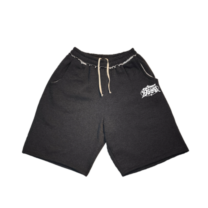 CYPHER BAGGY SWEAT SHORTS (ACID GRAY)